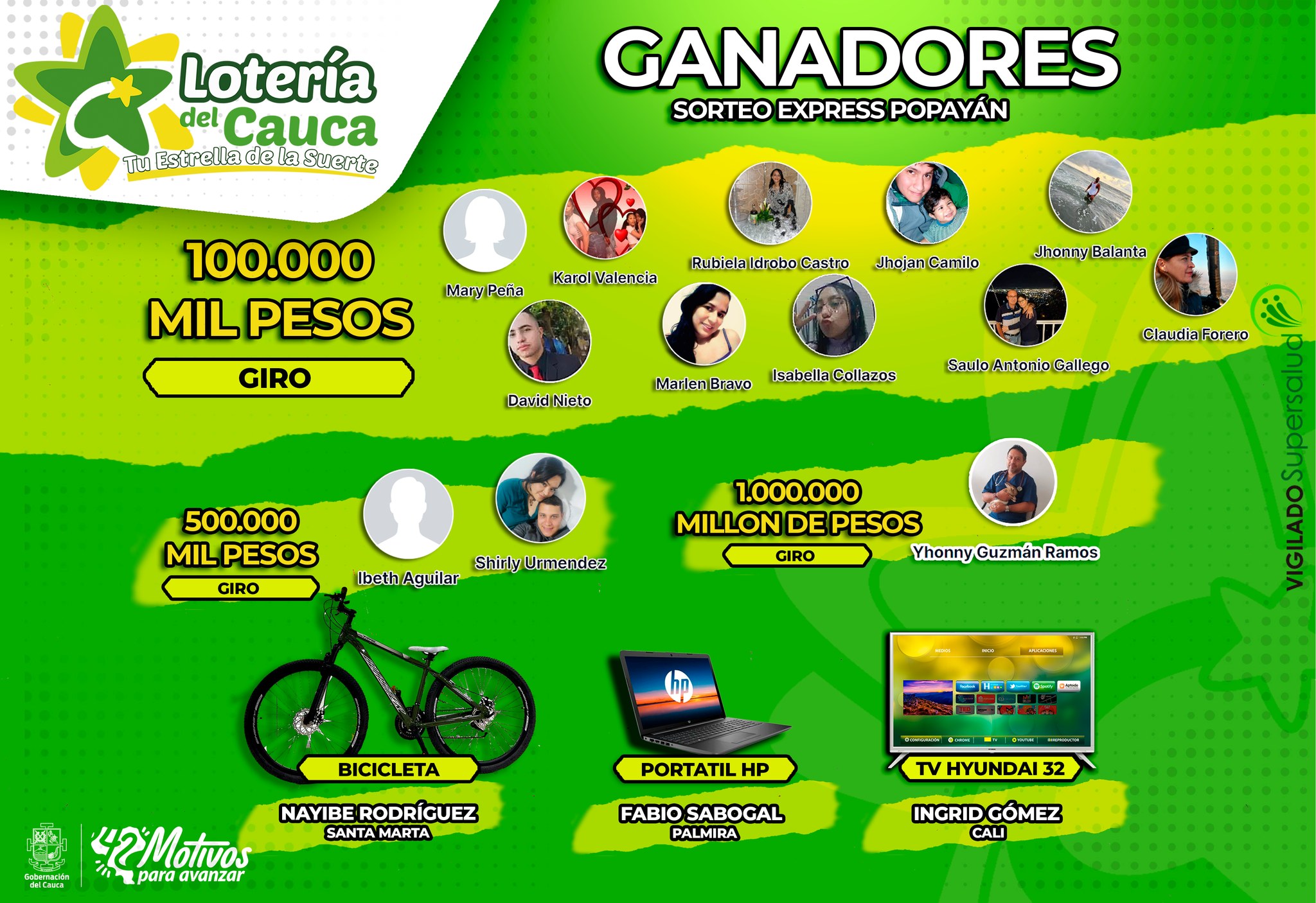 Ganadores Sorteo Express